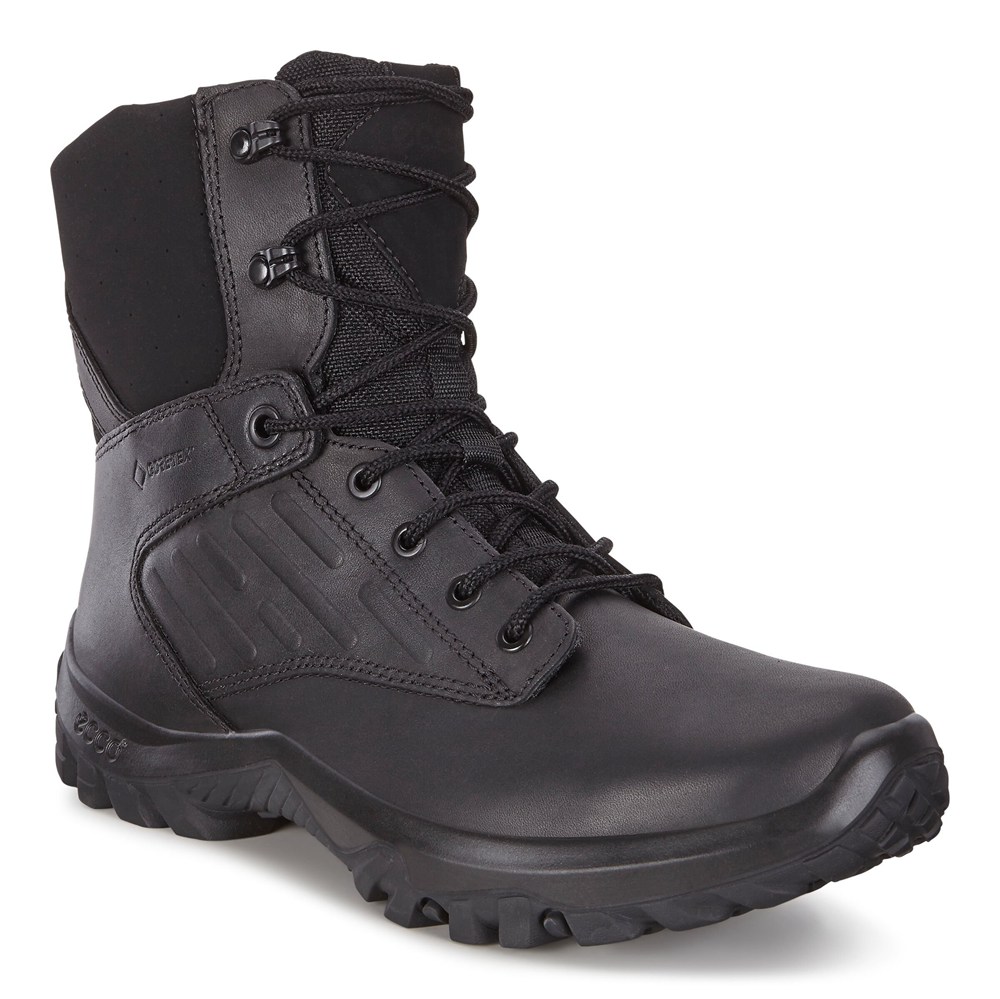 ECCO Mens Boots Black - Professional Outdoor Mid-Cut - HDA-367850